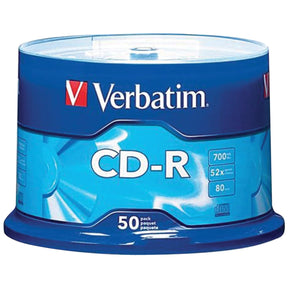 Verbatim 700 MB 80-Minute 52x CD-Rs, 50 Pack