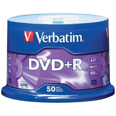 Verbatim AZO 4.7-GB 16x DVD+R Discs on 50-Count Spindle, 95037