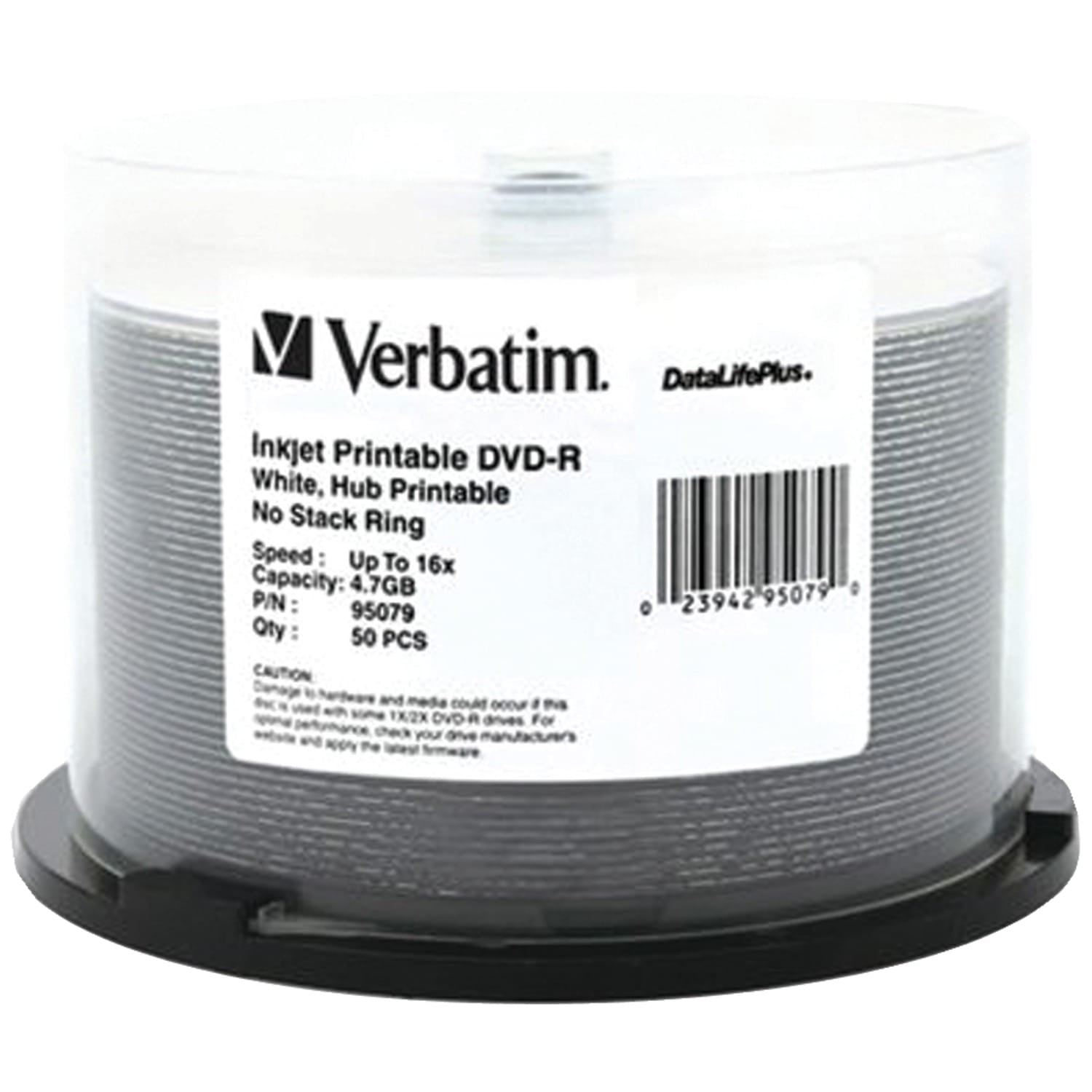Verbatim 4.7GB DataLifePlus DVD-Rs, 50-ct Spindle