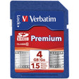 Verbatim Class 10 SDHC Card, 4 GB