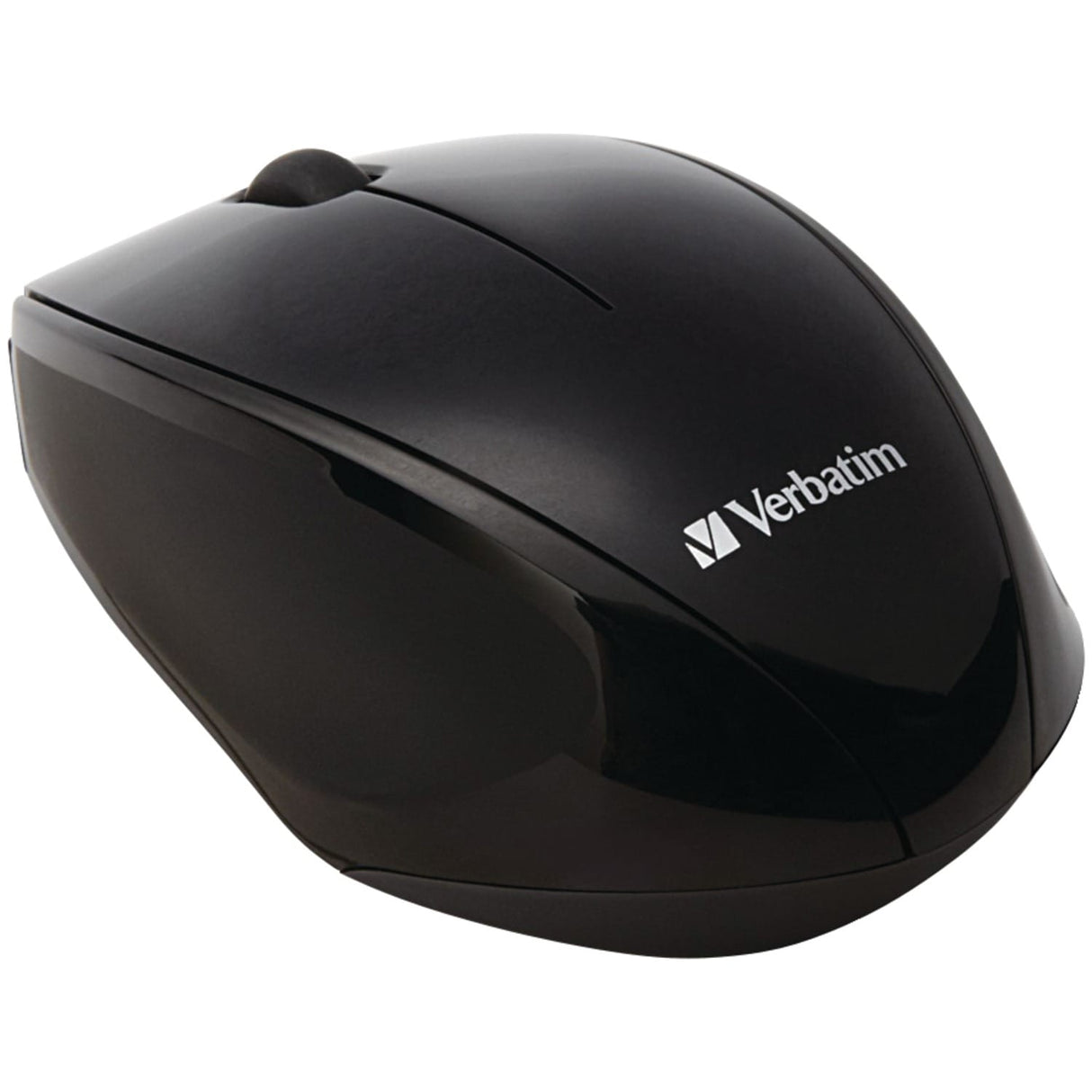 Verbatim Cordless Blue-LED Computer Mouse, Multi-Trac, 3 Buttons, 2.4 GHz, Black