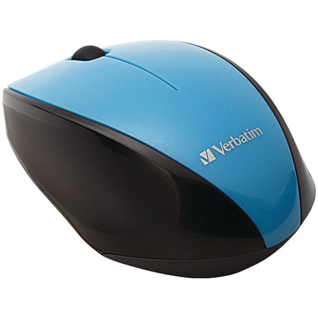 Verbatim Cordless Blue-LED Computer Mouse, Multi-Trac, 3 Buttons, 2.4 GHz, Blue