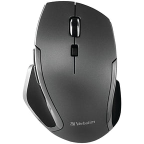 Verbatim Cordless Blue-LED Deluxe Notebook Mouse, Ergonomic, 6 Buttons, 2.4 GHz, Graphite