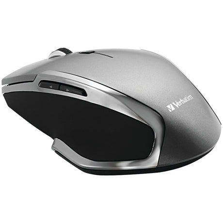 Verbatim Cordless Blue-LED Deluxe Notebook Mouse, Ergonomic, 6 Buttons, 2.4 GHz, Graphite