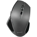 Verbatim Cordless Deluxe Blue-LED Computer Mouse, Ergonomic, 8 Buttons, 2.4 GHz, Graphite