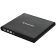 Verbatim External Slimline CD/DVD Writer, USB-A/USB-C
