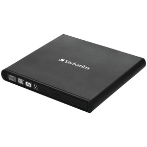 Verbatim External Slimline CD/DVD Writer, USB-A/USB-C
