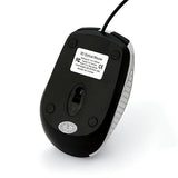 Verbatim Corded Optical Computer Mouse, Ergonomic, 3 Buttons, USB, White