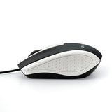 Verbatim Corded Optical Computer Mouse, Ergonomic, 3 Buttons, USB, White