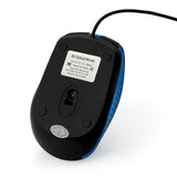 Verbatim Corded Optical Computer Mouse, Ergonomic, 3 Buttons, USB, Blue