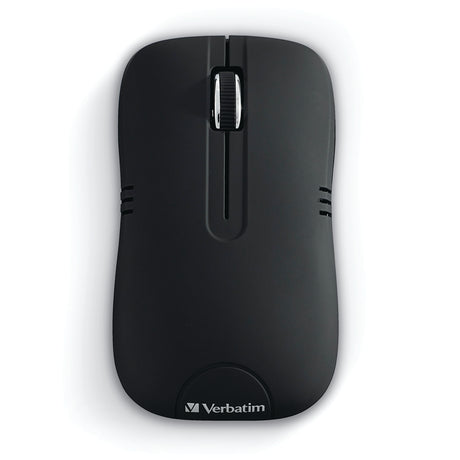 Verbatim Commuter Series Cordless Optical Computer Mouse, 3 Buttons, 2.4 GHz, Matte Black