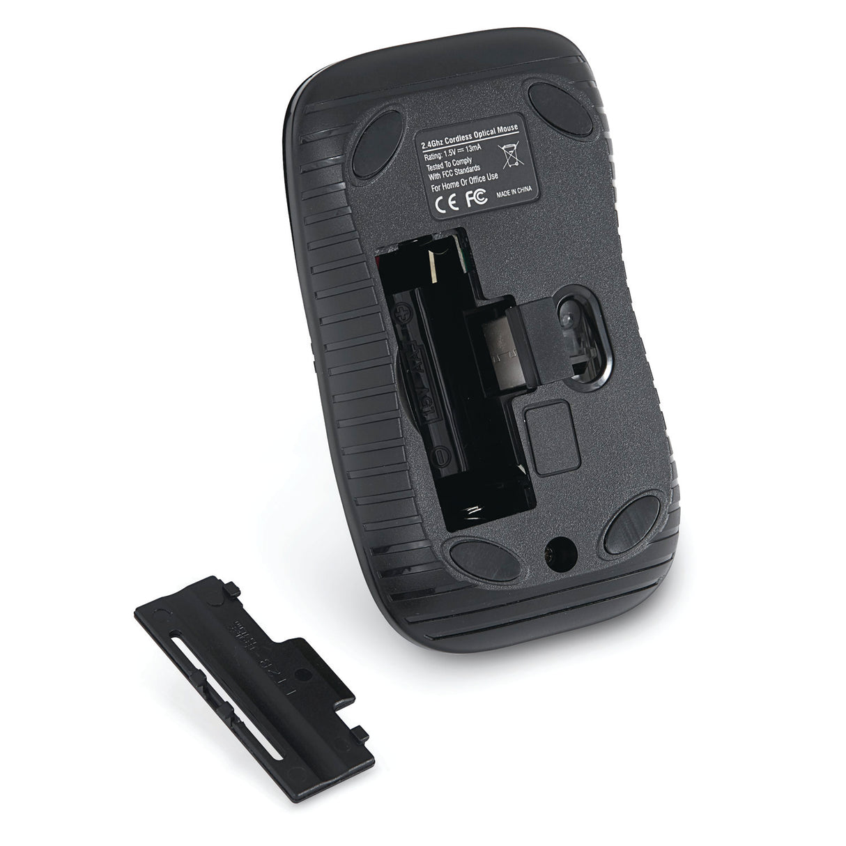 Verbatim Commuter Series Cordless Optical Computer Mouse, 3 Buttons, 2.4 GHz, Matte Black