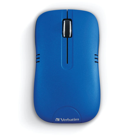 Verbatim Commuter Series Cordless Optical Computer Mouse, 3 Buttons, 2.4 GHz, Matte Blue