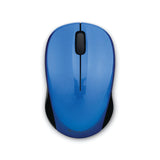 Verbatim Cordless Blue-LED Silent Computer Mouse, Ergonomic, 3 Buttons, 2.4 GHz, Blue/Black