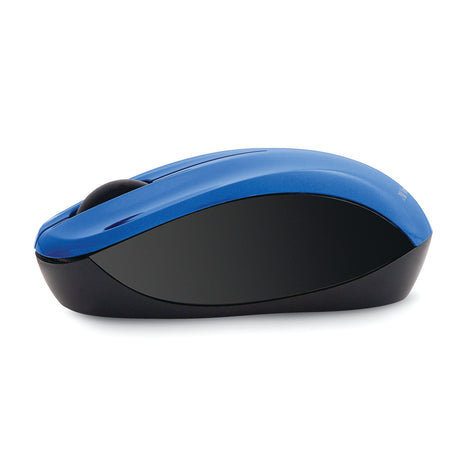Verbatim Cordless Blue-LED Silent Computer Mouse, Ergonomic, 3 Buttons, 2.4 GHz, Blue/Black