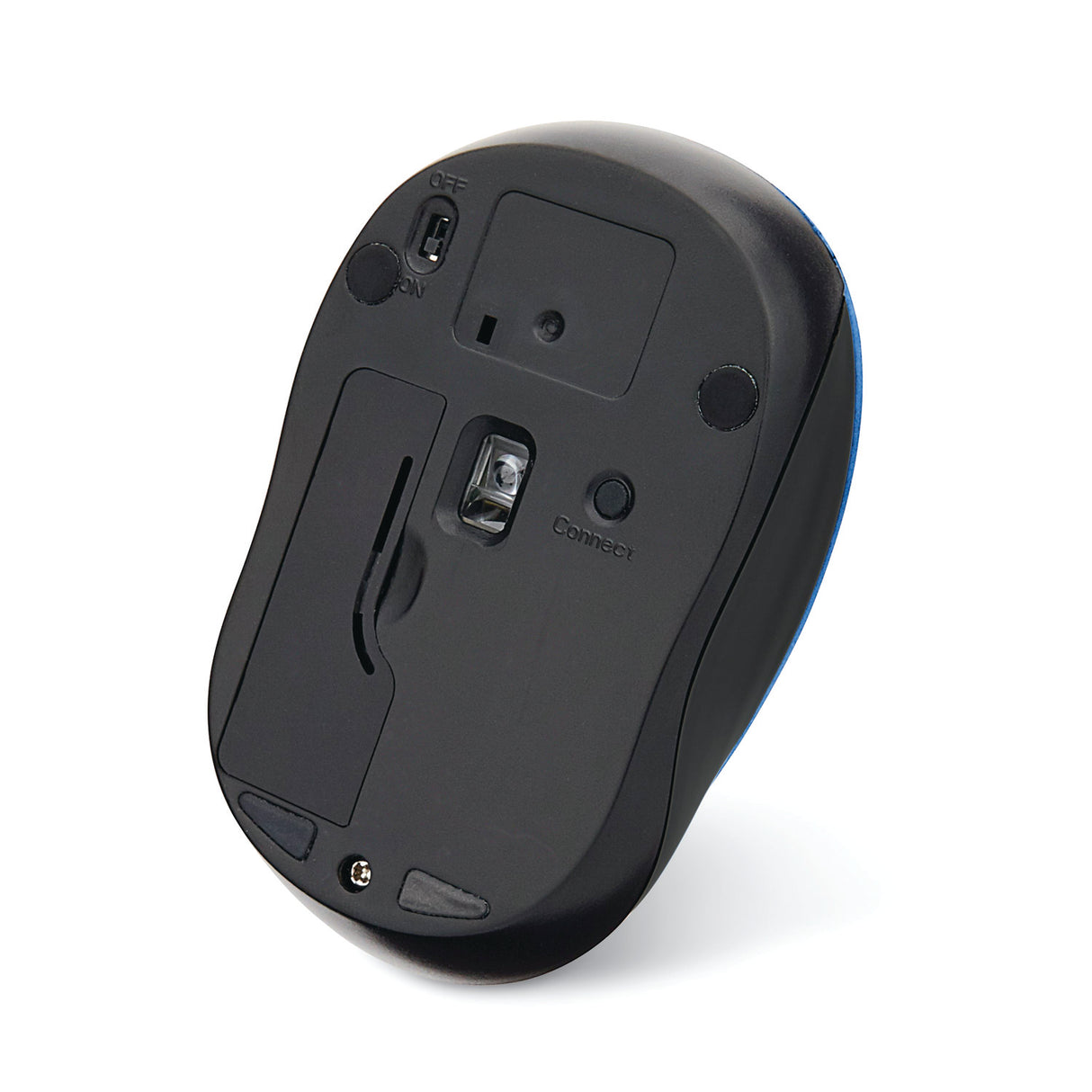 Verbatim Cordless Blue-LED Silent Computer Mouse, Ergonomic, 3 Buttons, 2.4 GHz, Blue/Black