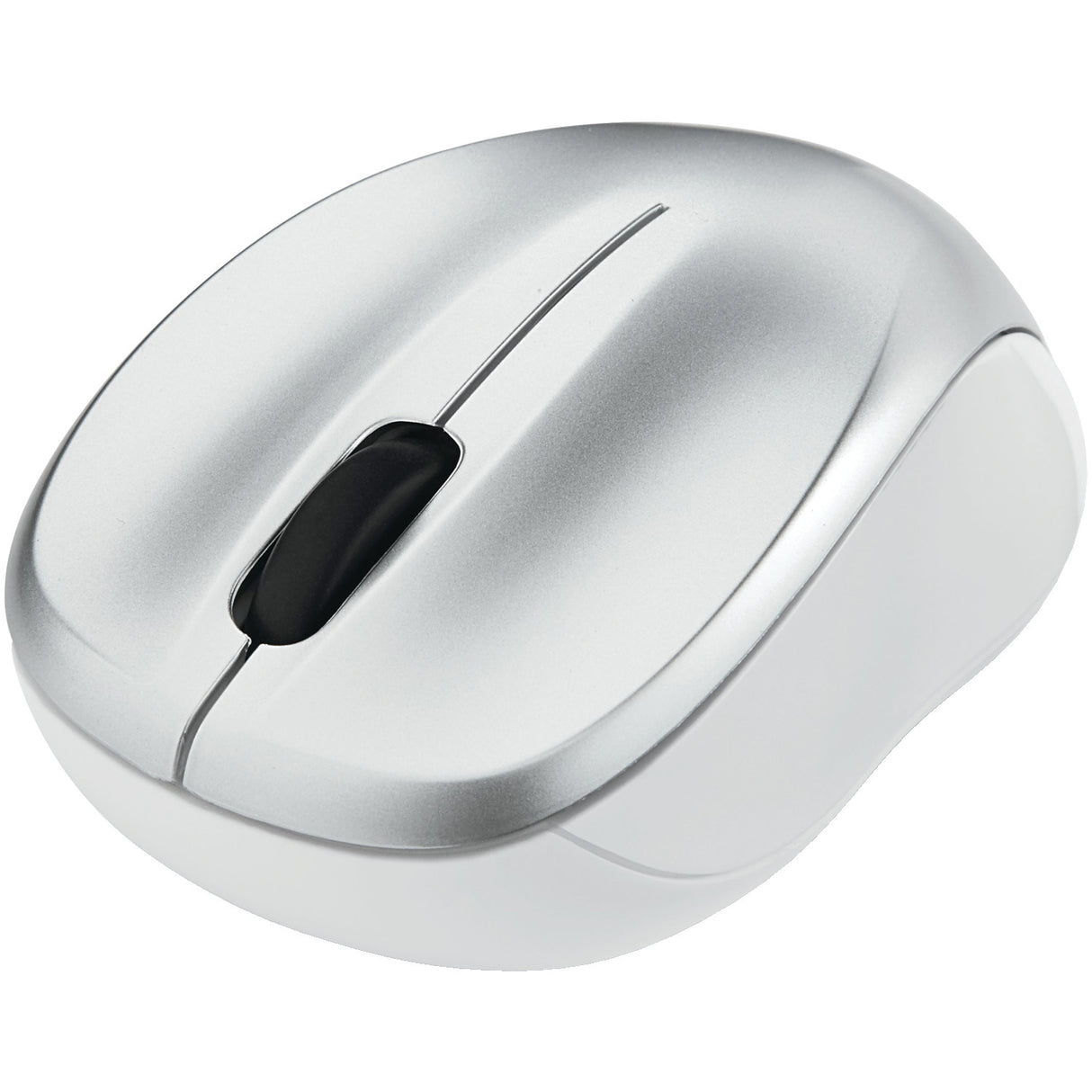 Verbatim Cordless Blue-LED Silent Computer Mouse, Ergonomic, 3 Buttons, 2.4 GHz, Silver