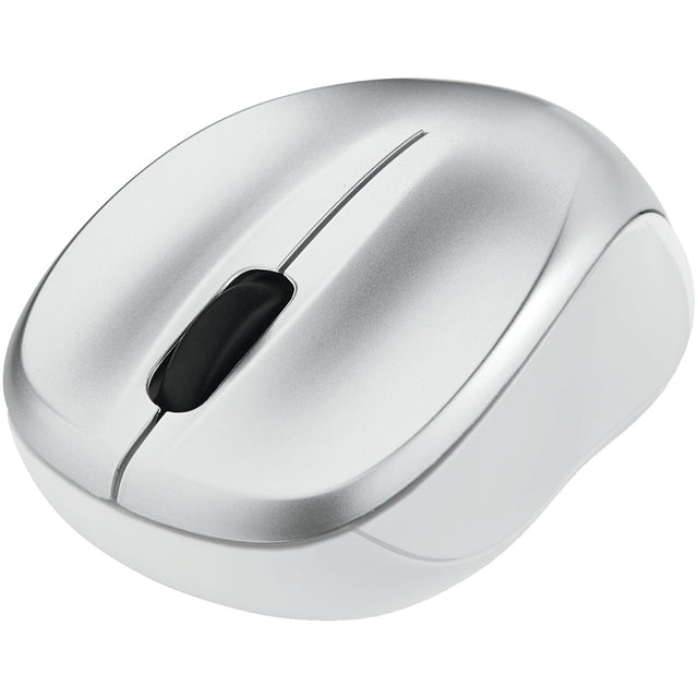 Verbatim Cordless Blue-LED Silent Computer Mouse, Ergonomic, 3 Buttons, 2.4 GHz, Silver