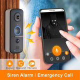 Toucan V3 Wireless 1080p Video Doorbell - No Monthly Fee Required