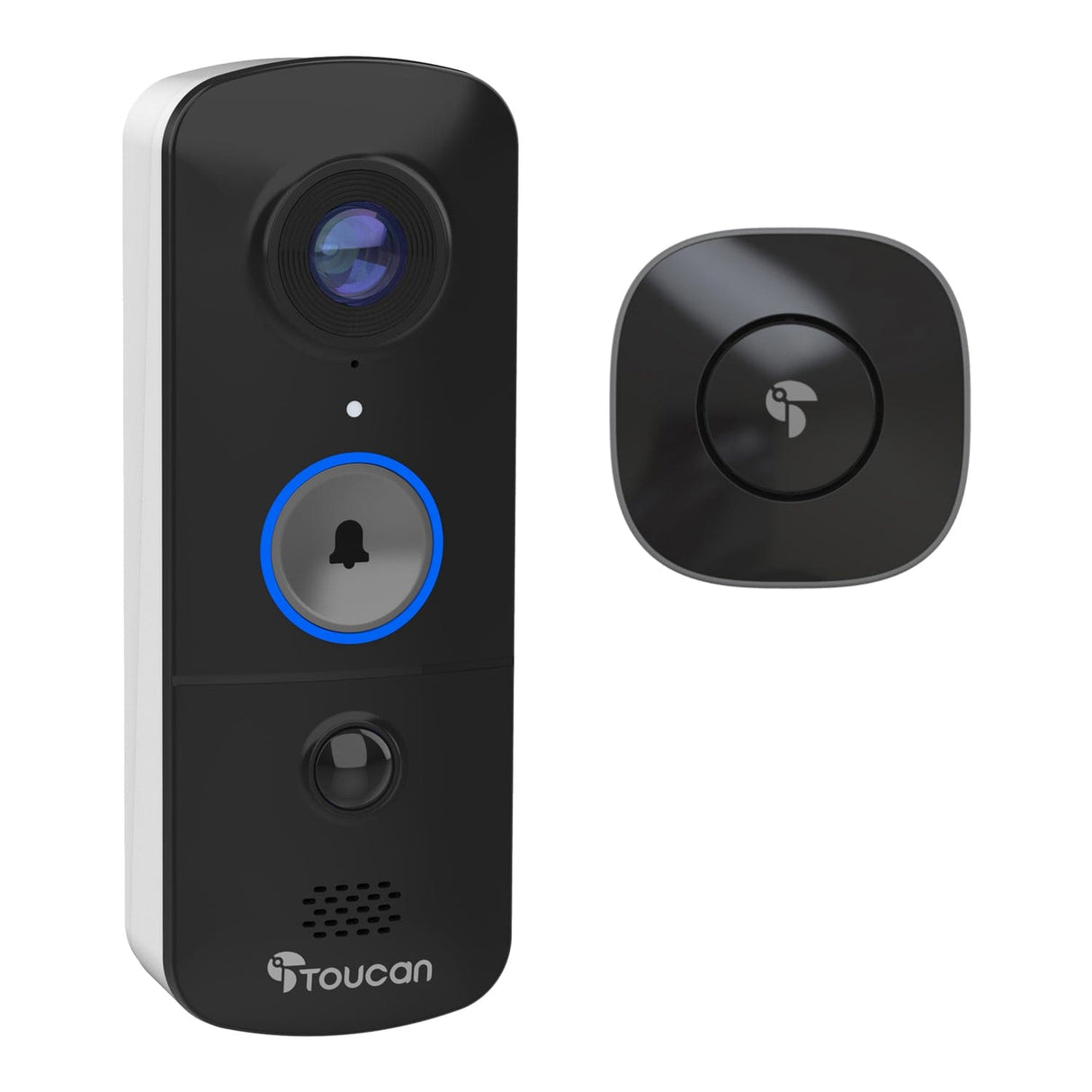 Toucan V3 Wireless 1080p Video Doorbell with Chime – No Monthly Fee Required