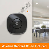 Toucan V3 Wireless 1080p Video Doorbell with Chime – No Monthly Fee Required