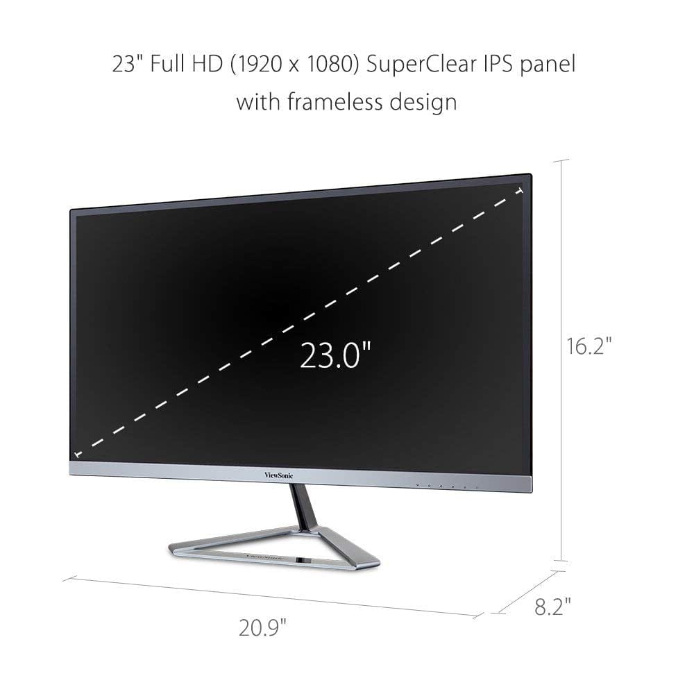 ViewSonic VX2376-SMHD-S 23" 1080p Widescreen IPS Monitor - Certified Refurbished