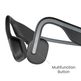 Shokz OpenMove Bone-Conduction Open-Ear Lifestyle Headphones with Microphones, Gray