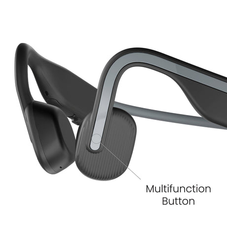 Shokz OpenMove Bone-Conduction Open-Ear Lifestyle Headphones with Microphones, Gray