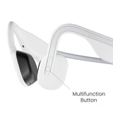Shokz OpenMove Bone-Conduction Open-Ear Lifestyle Headphones with Microphones, White