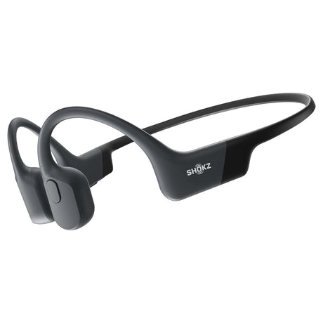 Shokz OpenRun Bone-Conduction Open-Ear Sport Headphones with Microphones, Black