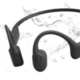 Shokz OpenRun Bone-Conduction Open-Ear Sport Headphones with Microphones, Black