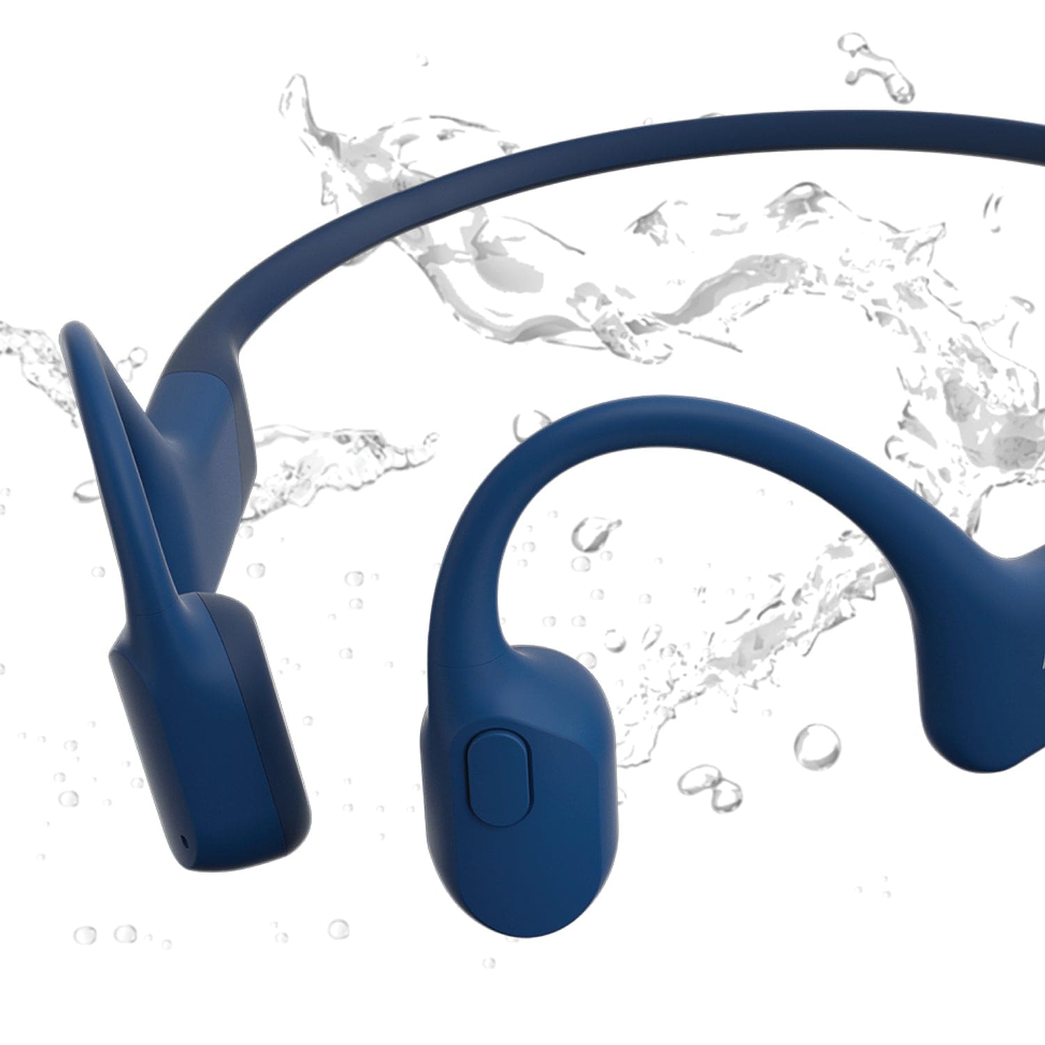 Shokz OpenRun Bone-Conduction Open-Ear Sport Headphones with Microphones, Blue
