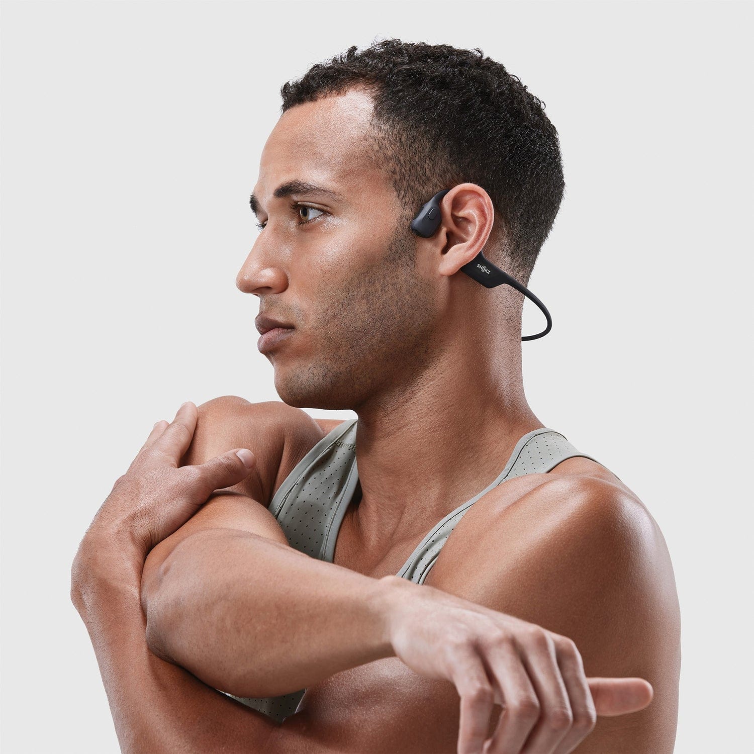 Shokz OpenRun Pro Premium Bone-Conduction Open-Ear Sport Headphones with Microphones, Black