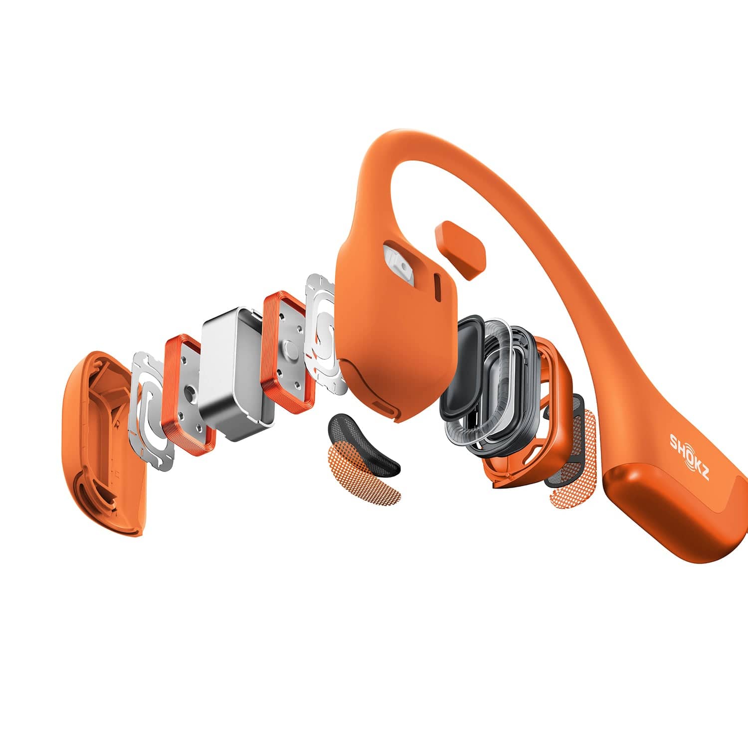 Shokz OpenRun Pro 2 Bone-Conduction Open-Ear Sport Headphones with Microphones, Orange