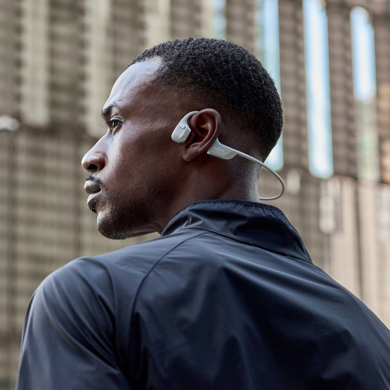 Shokz OpenRun Pro 2 Bone-Conduction Open-Ear Sport Headphones with Microphones, Silver