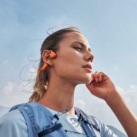 Shokz OpenRun Pro 2 Mini Bone-Conduction Open-Ear Sport Headphones with Microphones, Orange