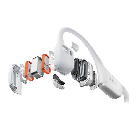 Shokz OpenRun Pro 2 Mini Bone-Conduction Open-Ear Sport Headphones with Microphones, Silver