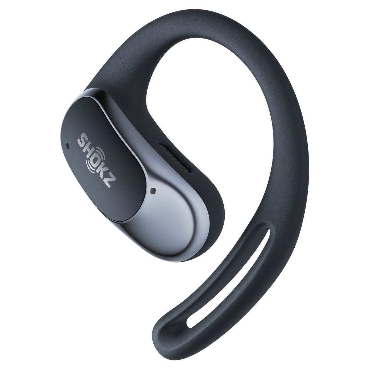 Shokz OpenFit Air TWS Bluetooth Open-Ear Earbuds with Mics, Earhooks, and Charging Case, Clear Voice, up to 28 Hours Play Time, IP54, Black