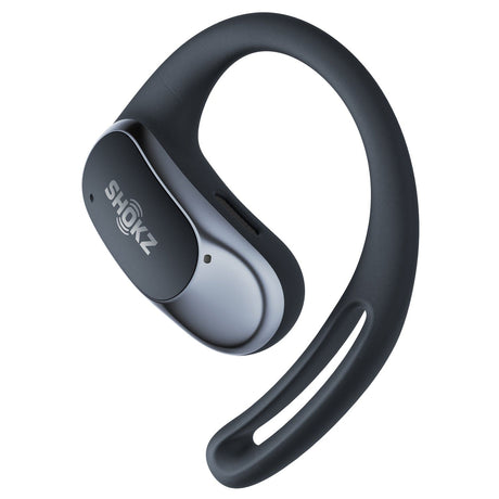Shokz OpenFit Air TWS Bluetooth Open-Ear Earbuds with Mics, Earhooks, and Charging Case, Clear Voice, up to 28 Hours Play Time, IP54, Black