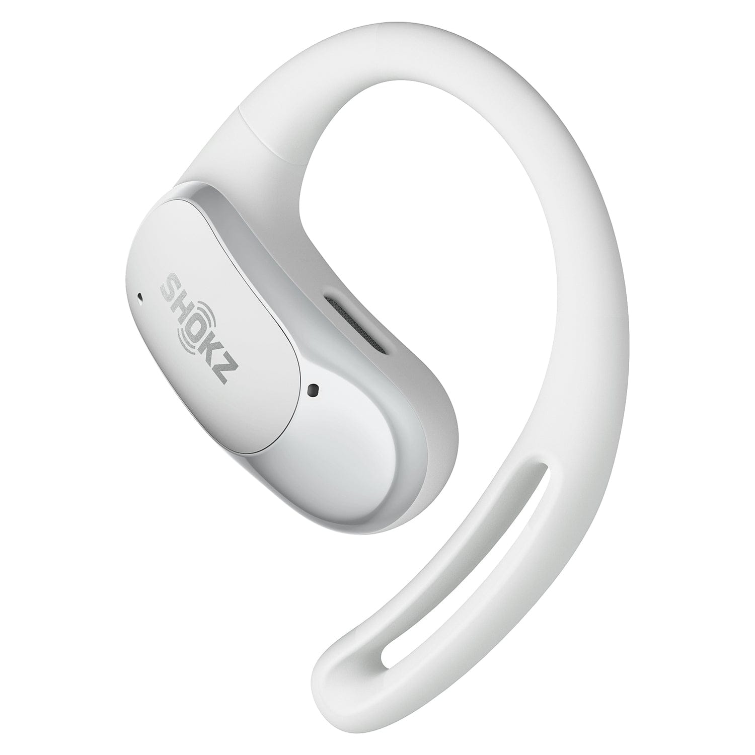Shokz OpenFit Air TWS Bluetooth Open-Ear Earbuds with Mics, Earhooks, and Charging Case, Clear Voice, up to 28 Hours Play Time, IP54, White