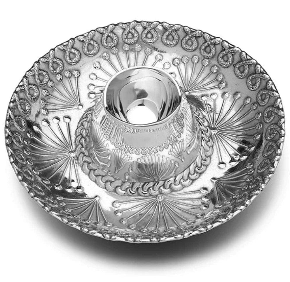 Wilton Armetale WA364016 Sombrero Chip and Dip, Silver