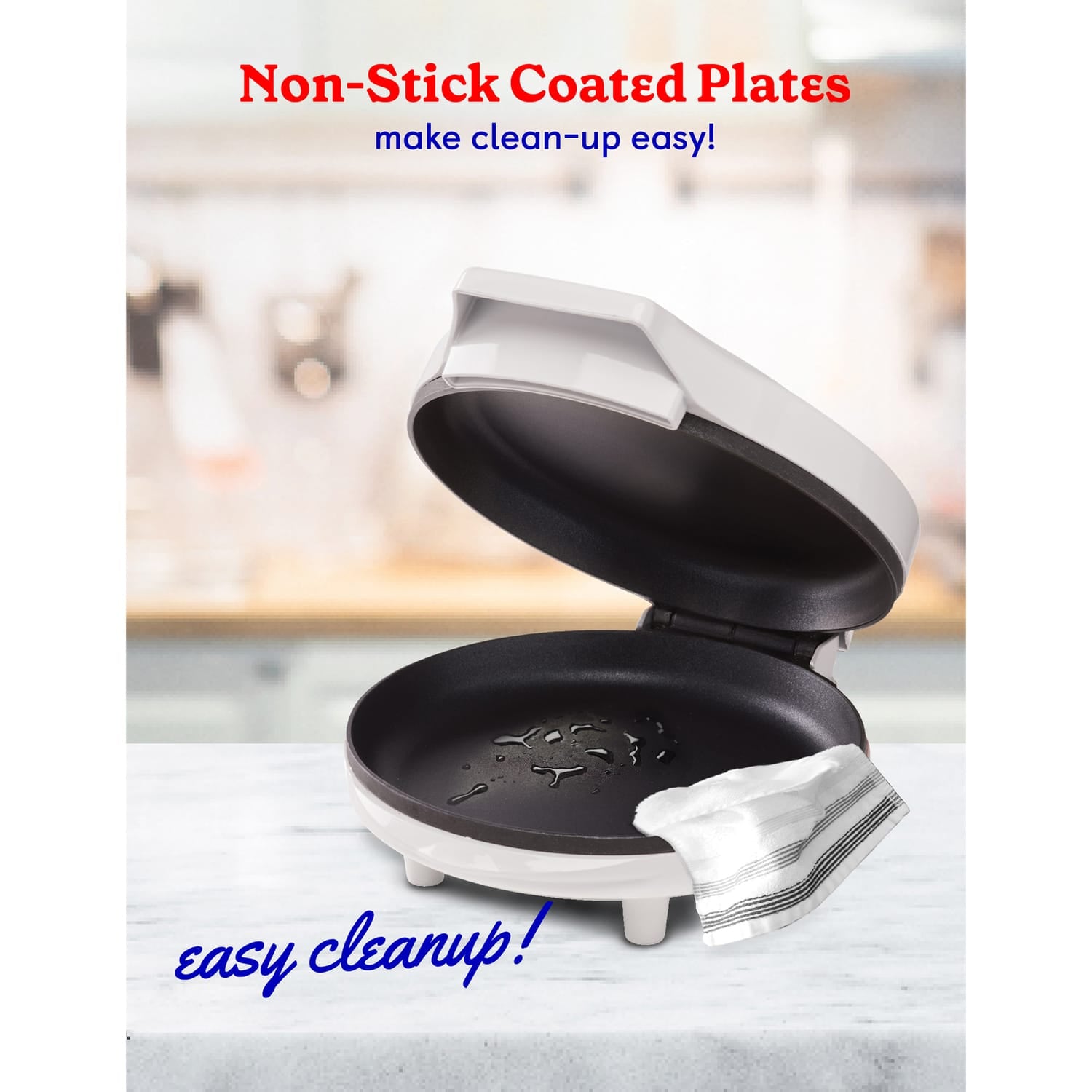 Betty Crocker 8-In. Indoor Electric Travel Nonstick Pizza Maker Plus with Insulated Travel Bag, White
