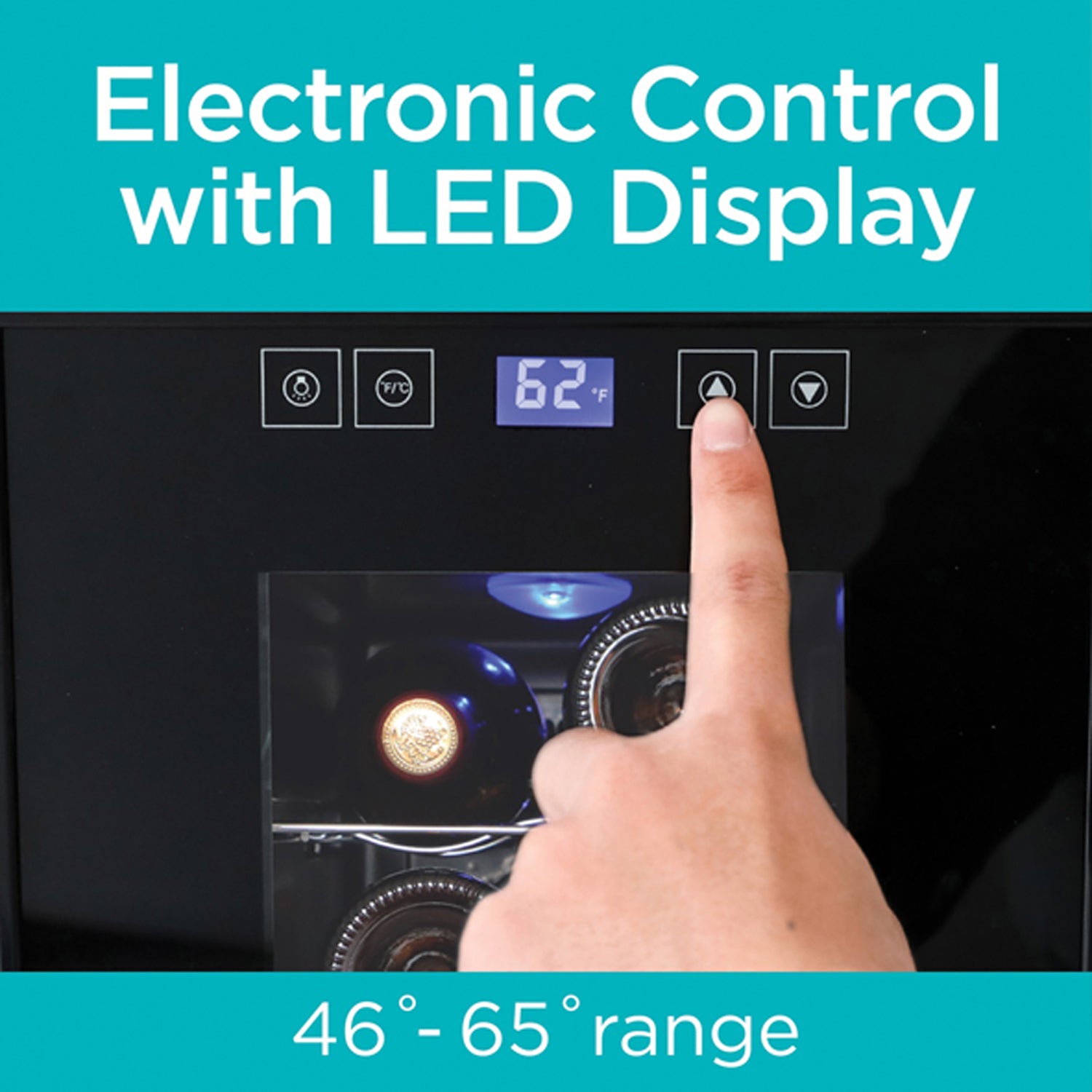 Black+Decker Wine Cellar with LED Display, 6 Bottle