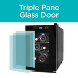 Black+Decker Wine Cellar with LED Display, 6 Bottle