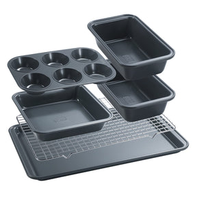 Black+Decker 6-Piece Carbon Steel Bakeware Set with Ceramic Nonstick Coating, BDK401B