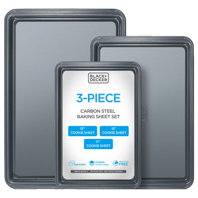 Black+Decker 3-Piece Carbon Steel Baking Sheet Set