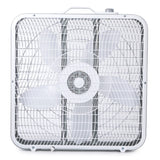 Black+Decker BFB20SW 20-In. 3-Speed Portable Box Fan with Carrying Handle and Recessed Cord Storage, White