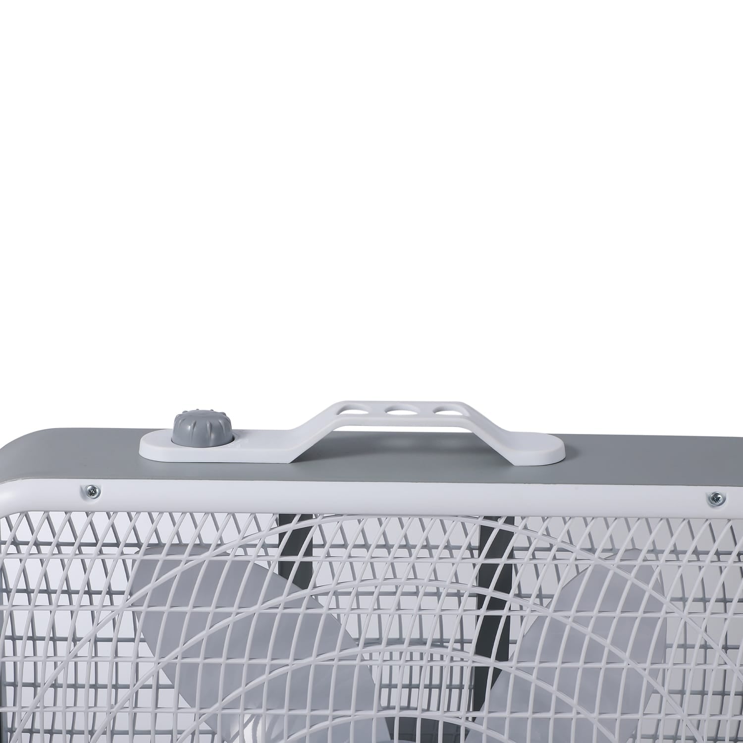 Black+Decker BFB20SW 20-In. 3-Speed Portable Box Fan with Carrying Handle and Recessed Cord Storage, White