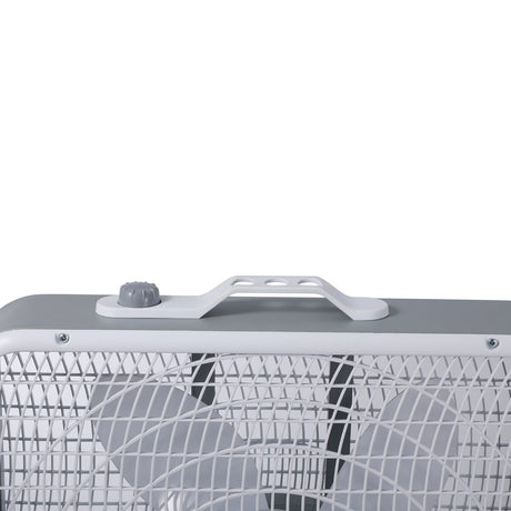 Black+Decker BFB20SW 20-In. 3-Speed Portable Box Fan with Carrying Handle and Recessed Cord Storage, White