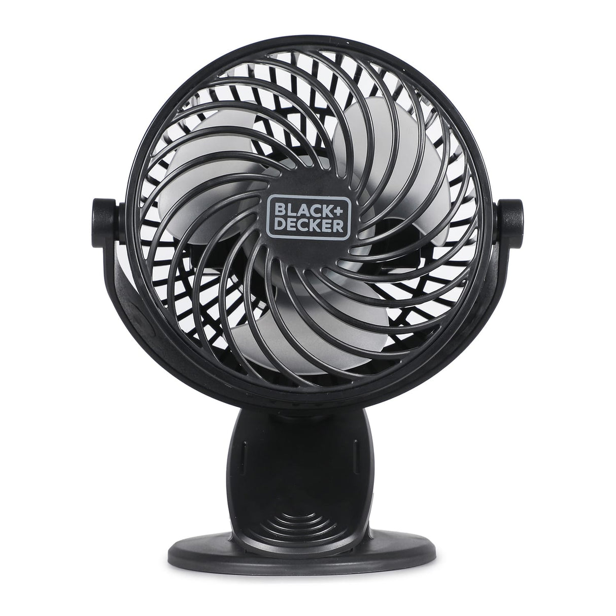 Black+Decker BFDC42PK 4-In. 3-Speed Portable USB-Powered Convertible Clip Fan, Black, 2 Count